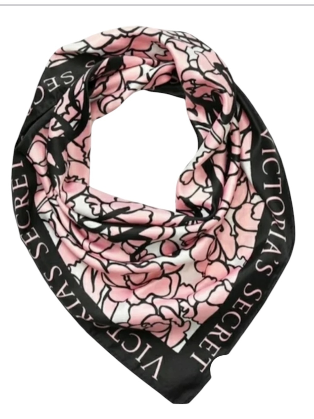 Victoria's Secret Pink Floral Logo Scarf